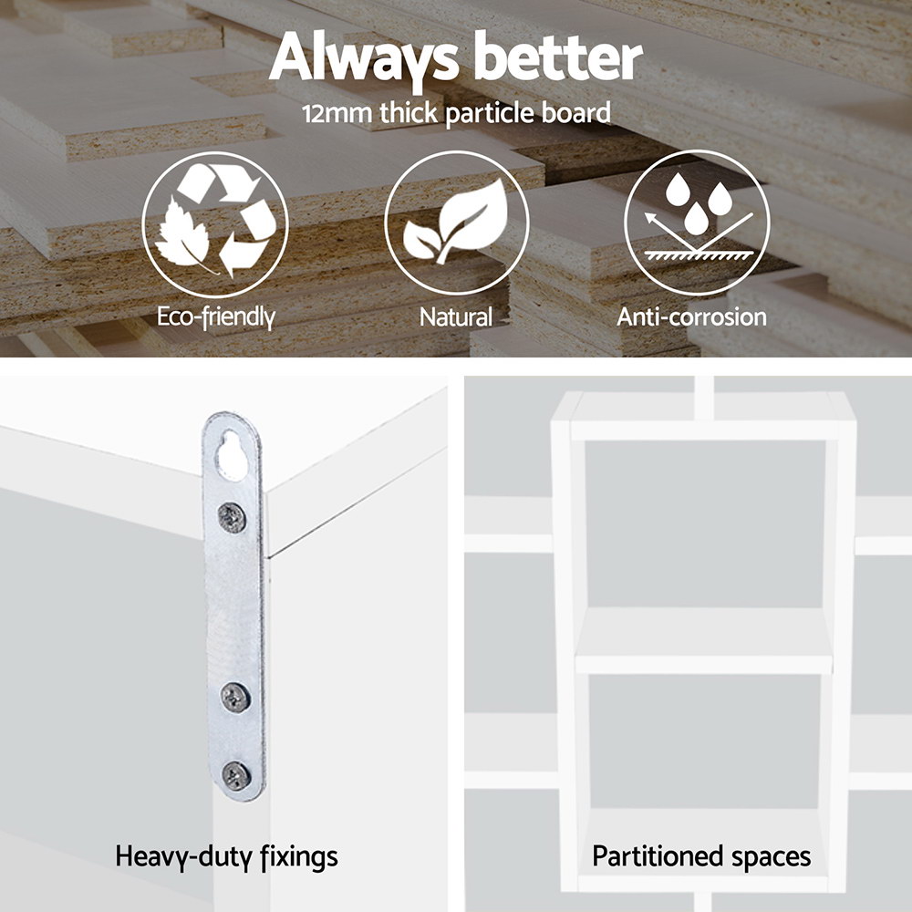 Artiss Floating Wall Shelves Bookshelf White – Nice N Cheap Variety Store Floating Wall Shelves