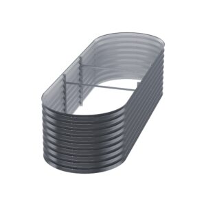 Green Fingers Garden Bed 240X80X56Cm Oval Planter Box - Image 3