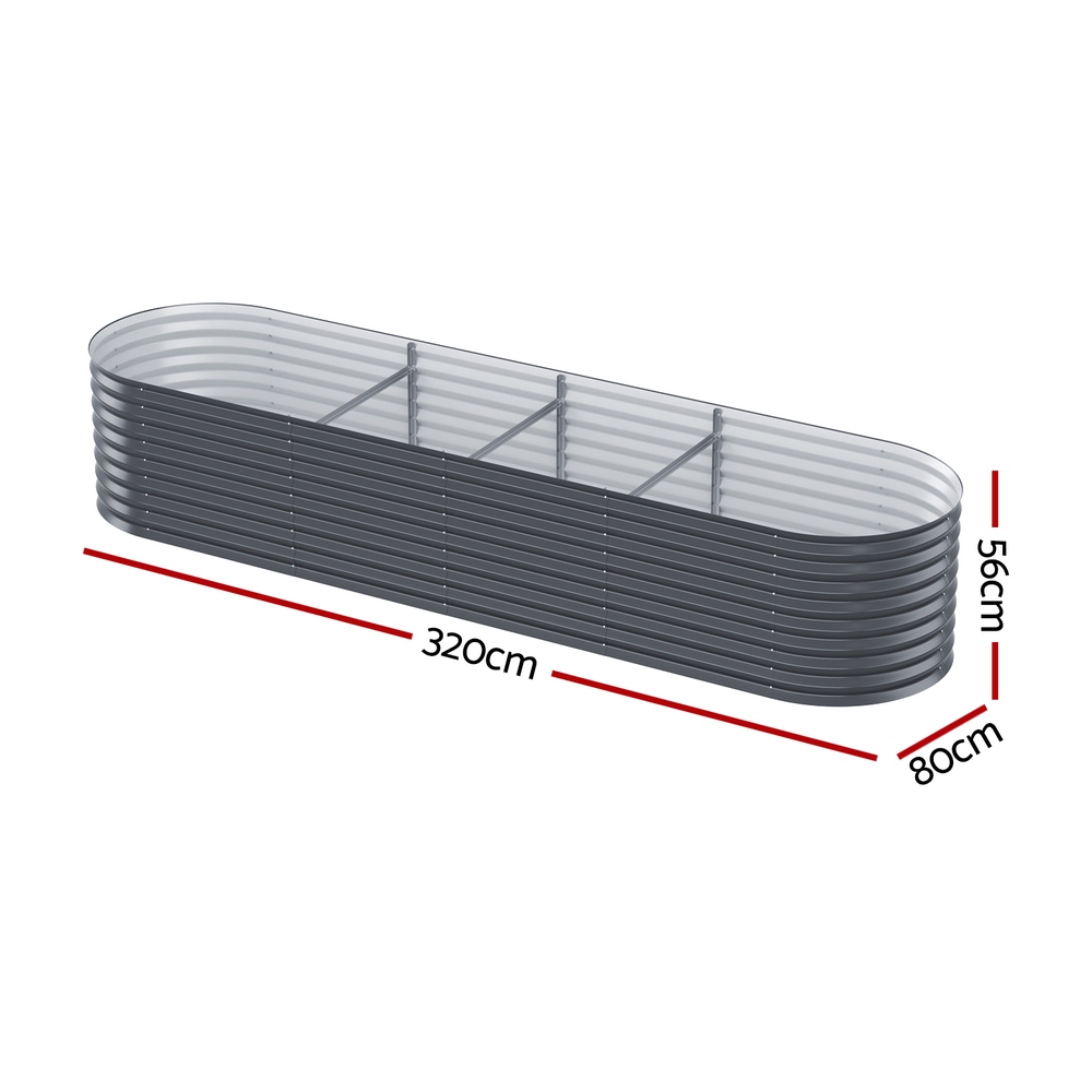 Green Fingers Garden Bed 320X80X56Cm Oval Planter Box – Nice N Cheap Variety Store Green Fingers Garden Bed 320X80X56Cm Oval Planter Box - Image 2