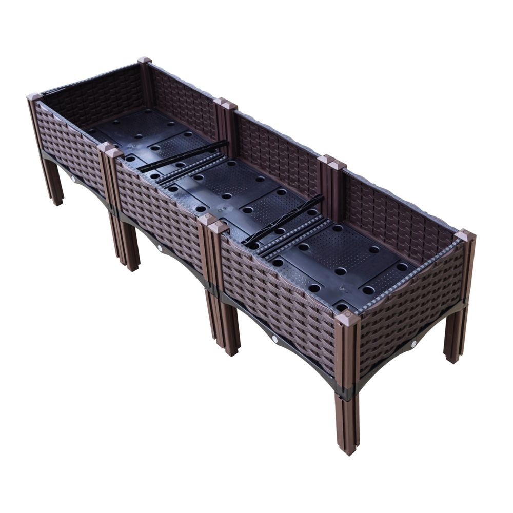 Green Fingers Garden Bed 120X40X36Cm Pp Planter Box Raised Container Growing Herb – Nice N Cheap Variety Store Green Fingers Garden Bed 120X40X36Cm Pp Planter Box Raised Container Growing Herb