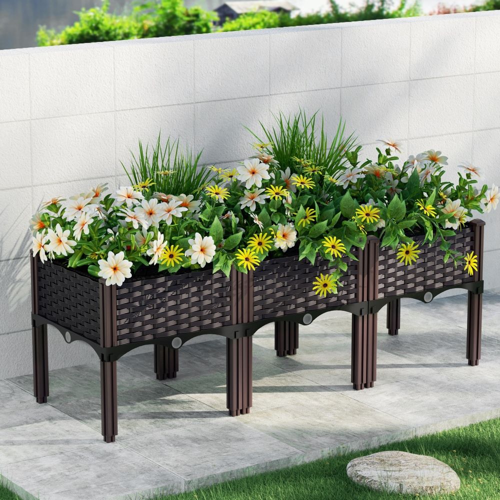 Green Fingers Garden Bed 120X40X36Cm Pp Planter Box Raised Container Growing Herb – Nice N Cheap Variety Store Green Fingers Garden Bed 120X40X36Cm Pp Planter Box Raised Container Growing Herb - Image 7