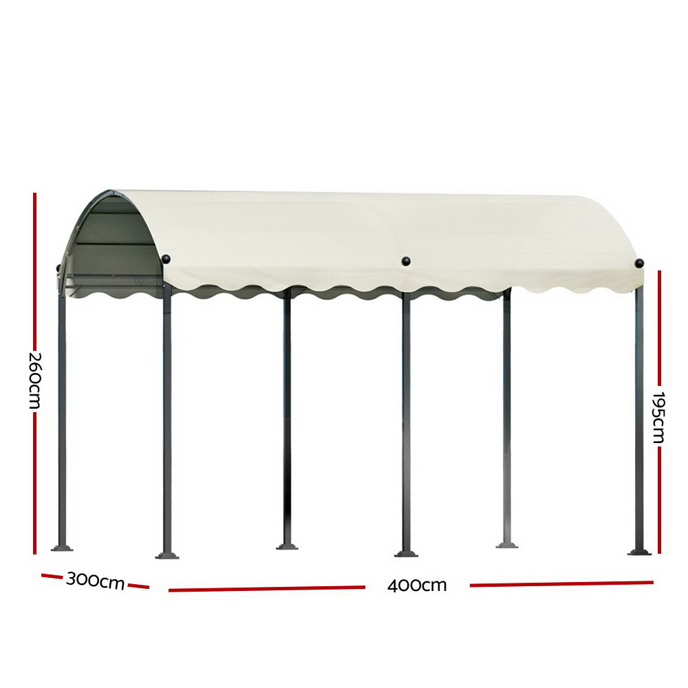 Instahut 4X3M Gazebo Marquee - Beige Outdoor Tent – Nice N Cheap Variety Store 4X3M Gazebo Marquee