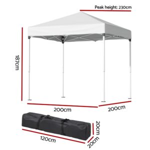 Instahut Gazebo 2X2M Outdoor Patio Garden Marquee Shade White - Image 2