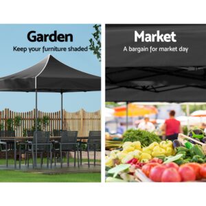 Instahut Gazebo Pop Up Marquee 3X3M Folding Tent Wedding Outdoor Camping Canopy Gazebos Shade Black – Nice N Cheap Variety Store Instahut Gazebo Pop Up Marquee 3X3M Folding Tent Wedding Outdoor Camping Canopy Gazebos Shade Black - Image 4
