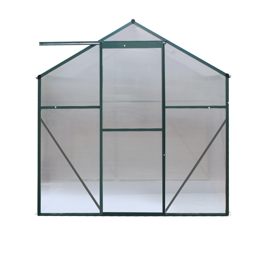 Green Fingers Greenhouse 1.9X1.9X1.83M Aluminium Polycarbonate Green House Garden Shed – Nice N Cheap Variety Store Green Fingers Greenhouse 1.9X1.9X1.83M Aluminium Polycarbonate Green House Garden Shed - Image 3