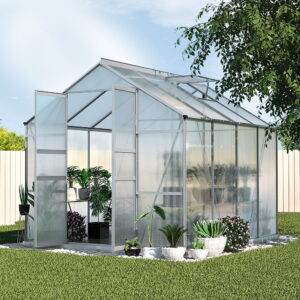 Green Fingers Greenhouse 2.42X2.5X2.26M Aluminium Double Doors Green House Garden Shed - Image 7