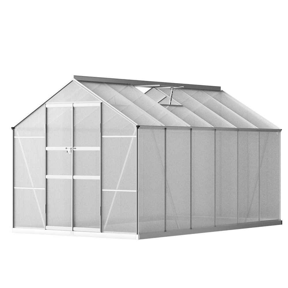 Green Fingers Greenhouse 3X2.5X2.26M Double Doors Aluminium Green House Garden Shed – Nice N Cheap Variety Store Green Fingers Greenhouse 3X2.5X2.26M Double Doors Aluminium Green House Garden Shed