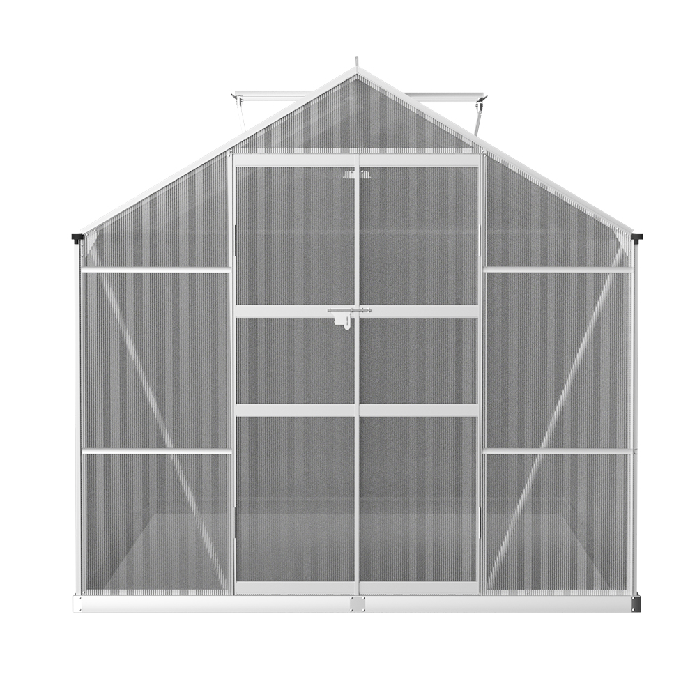 Green Fingers Greenhouse 3X2.5X2.26M Double Doors Aluminium Green House Garden Shed – Nice N Cheap Variety Store Green Fingers Greenhouse 3X2.5X2.26M Double Doors Aluminium Green House Garden Shed - Image 4
