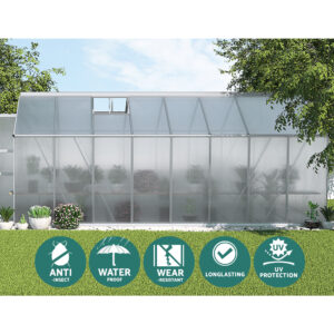Green Fingers Greenhouse 4.7X2.5X2.26M Double Doors Aluminium Green House Garden Shed - Image 5