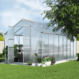 Green Fingers Greenhouse 4.7X2.5X2.26M Double Doors Aluminium Green House Garden Shed - Image 8