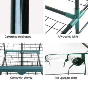 Green Fingers 4-Tier Mini Greenhouse 1.6M – Nice N Cheap Variety Store Green Fingers 4-Tier Mini Greenhouse 1.6M - Image 5