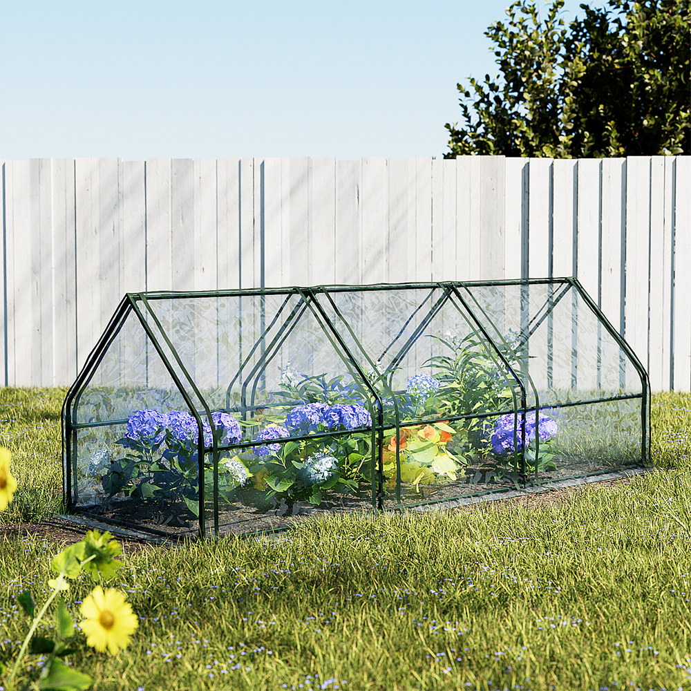 Green Fingers Greenhouse 2.7X0.9X0.9M Mini Green House Raised Garden Bed Planter Box – Nice N Cheap Variety Store Green Fingers Greenhouse 2.7X0.9X0.9M Mini Green House Raised Garden Bed Planter Box