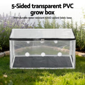 Green Fingers Mini Greenhouse 50X25X25Cm Pvc Cover For Mushrooms Succulents - Image 5