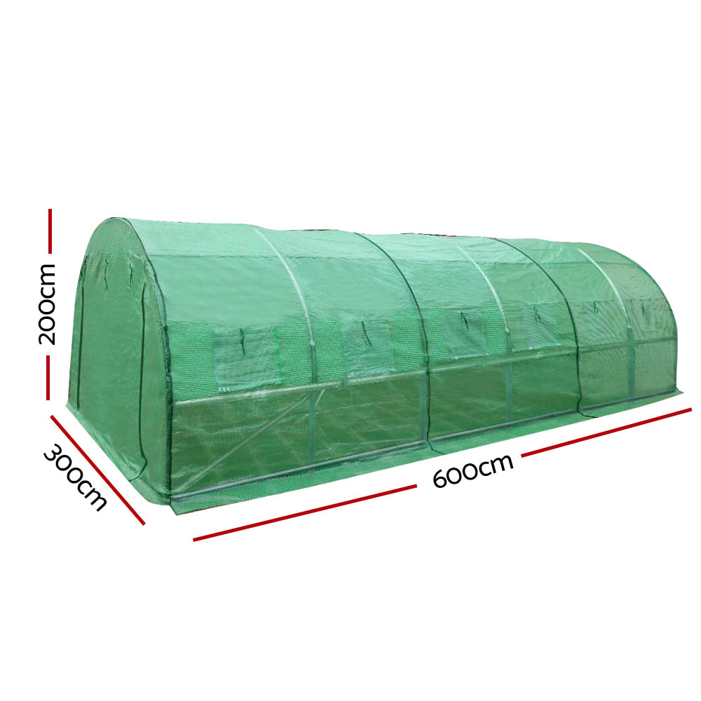 Green Fingers Greenhouse 6X3X2M Walk In Green House Tunnel Plant Garden Shed Dome – Nice N Cheap Variety Store Green Fingers Greenhouse 6X3X2M Walk In Green House Tunnel Plant Garden Shed Dome - Image 2