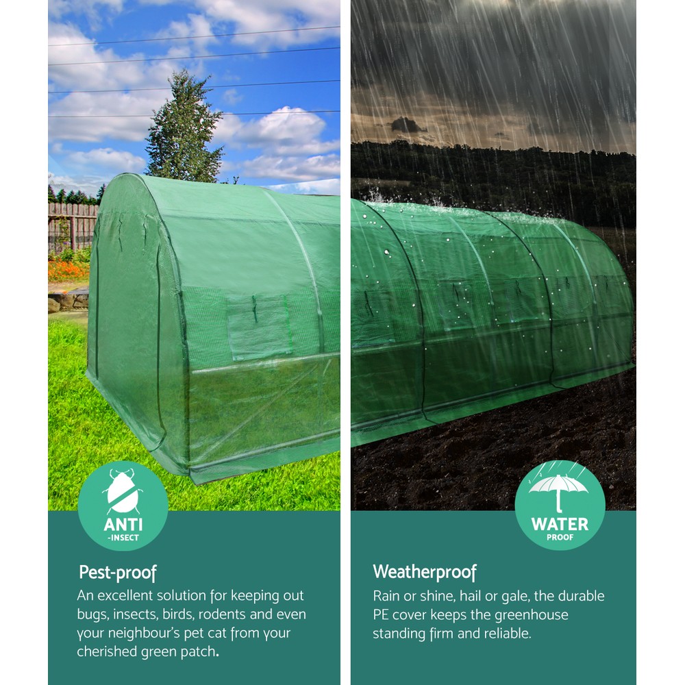 Green Fingers Greenhouse 6X3X2M Walk In Green House Tunnel Plant Garden Shed Dome – Nice N Cheap Variety Store Green Fingers Greenhouse 6X3X2M Walk In Green House Tunnel Plant Garden Shed Dome - Image 4