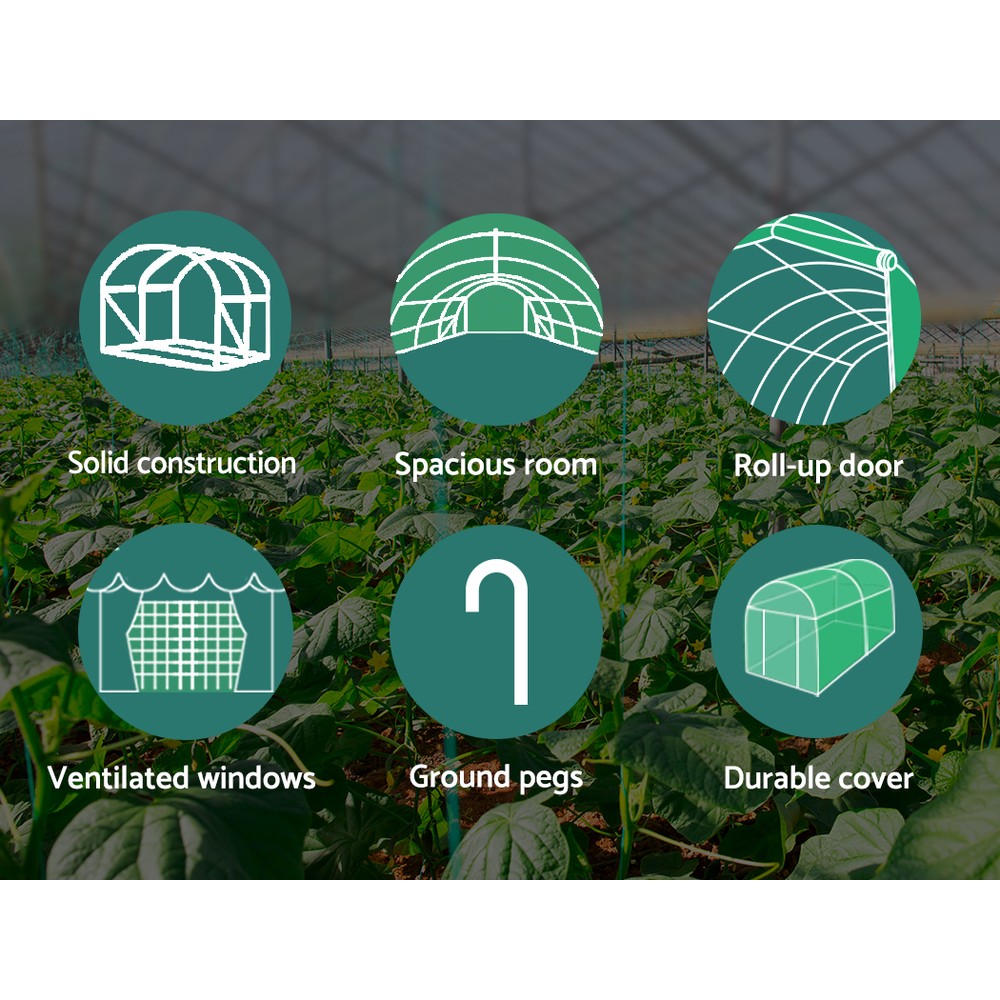 Green Fingers Greenhouse 6X3X2M Walk In Green House Tunnel Plant Garden Shed Dome – Nice N Cheap Variety Store Green Fingers Greenhouse 6X3X2M Walk In Green House Tunnel Plant Garden Shed Dome - Image 6
