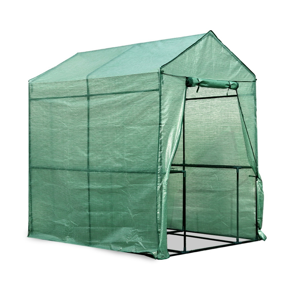 Green Fingers Greenhouse 1.2X1.9X1.9M Walk In Green House Tunnel Plant Garden Shed 4 Shelves – Nice N Cheap Variety Store Green Fingers Greenhouse 1.2X1.9X1.9M Walk In Green House Tunnel Plant Garden Shed 4 Shelves
