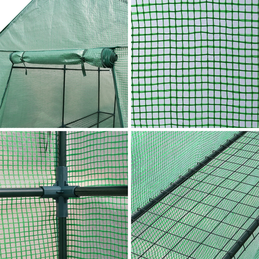 Green Fingers Greenhouse 1.2X1.9X1.9M Walk In Green House Tunnel Plant Garden Shed 4 Shelves – Nice N Cheap Variety Store Green Fingers Greenhouse 1.2X1.9X1.9M Walk In Green House Tunnel Plant Garden Shed 4 Shelves - Image 5