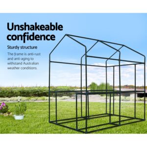 Green Fingers Greenhouse 1.2X1.9X1.9M Walk In Green House Tunnel Plant Garden Shed 4 Shelves – Nice N Cheap Variety Store Green Fingers Greenhouse 1.2X1.9X1.9M Walk In Green House Tunnel Plant Garden Shed 4 Shelves - Image 6