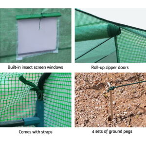 Green Fingers Greenhouse 3.5X2X2M Walk In Green House Tunnel Plant Garden Shed – Nice N Cheap Variety Store Green Fingers Greenhouse 3.5X2X2M Walk In Green House Tunnel Plant Garden Shed - Image 5