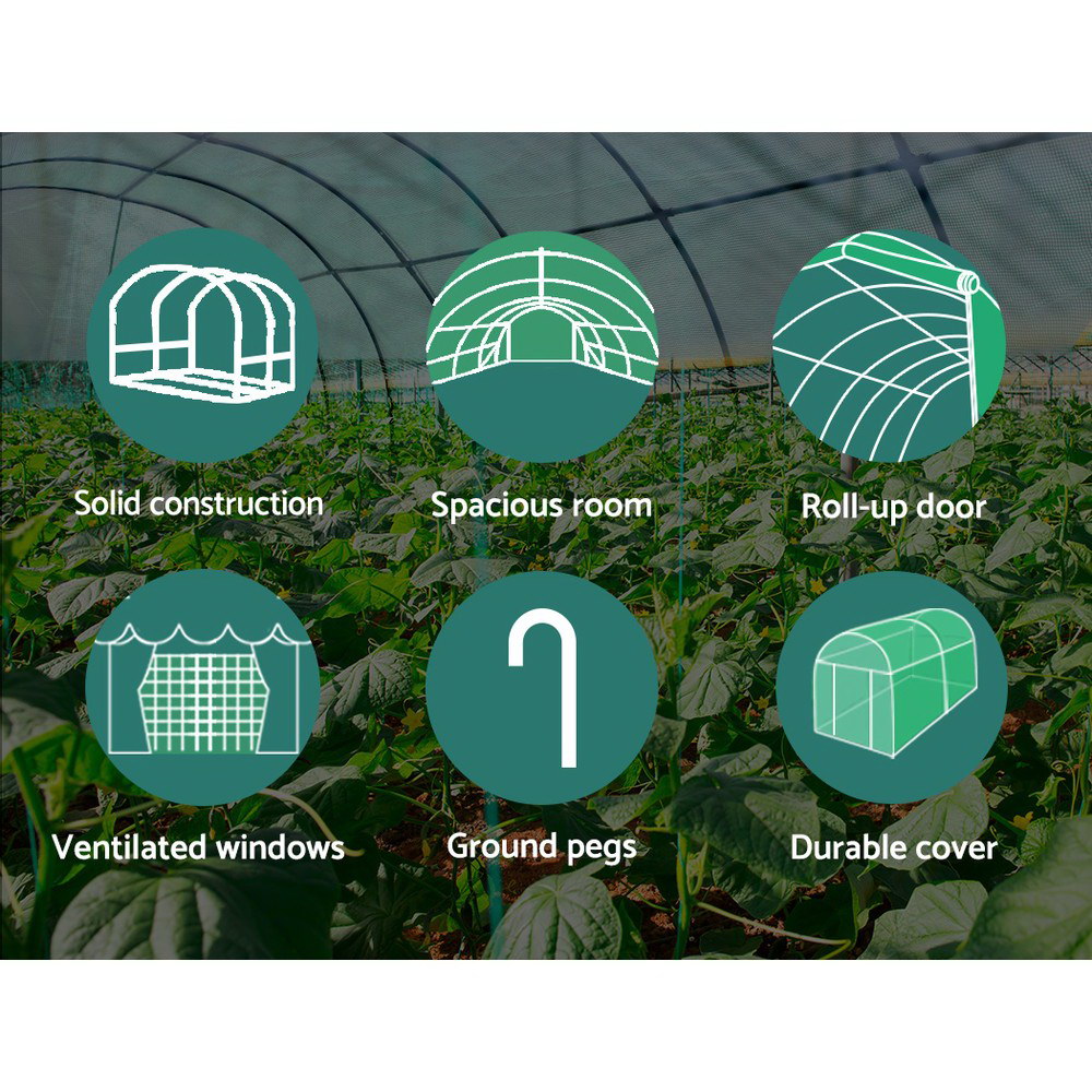 Green Fingers Greenhouse 3.5X2X2M Walk In Green House Tunnel Plant Garden Shed – Nice N Cheap Variety Store Green Fingers Greenhouse 3.5X2X2M Walk In Green House Tunnel Plant Garden Shed - Image 6