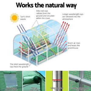 Green Fingers Greenhouse 6X4X2M Walk In Green House Tunnel Plant Garden Shed Dome – Nice N Cheap Variety Store Green Fingers Greenhouse 6X4X2M Walk In Green House Tunnel Plant Garden Shed Dome - Image 5