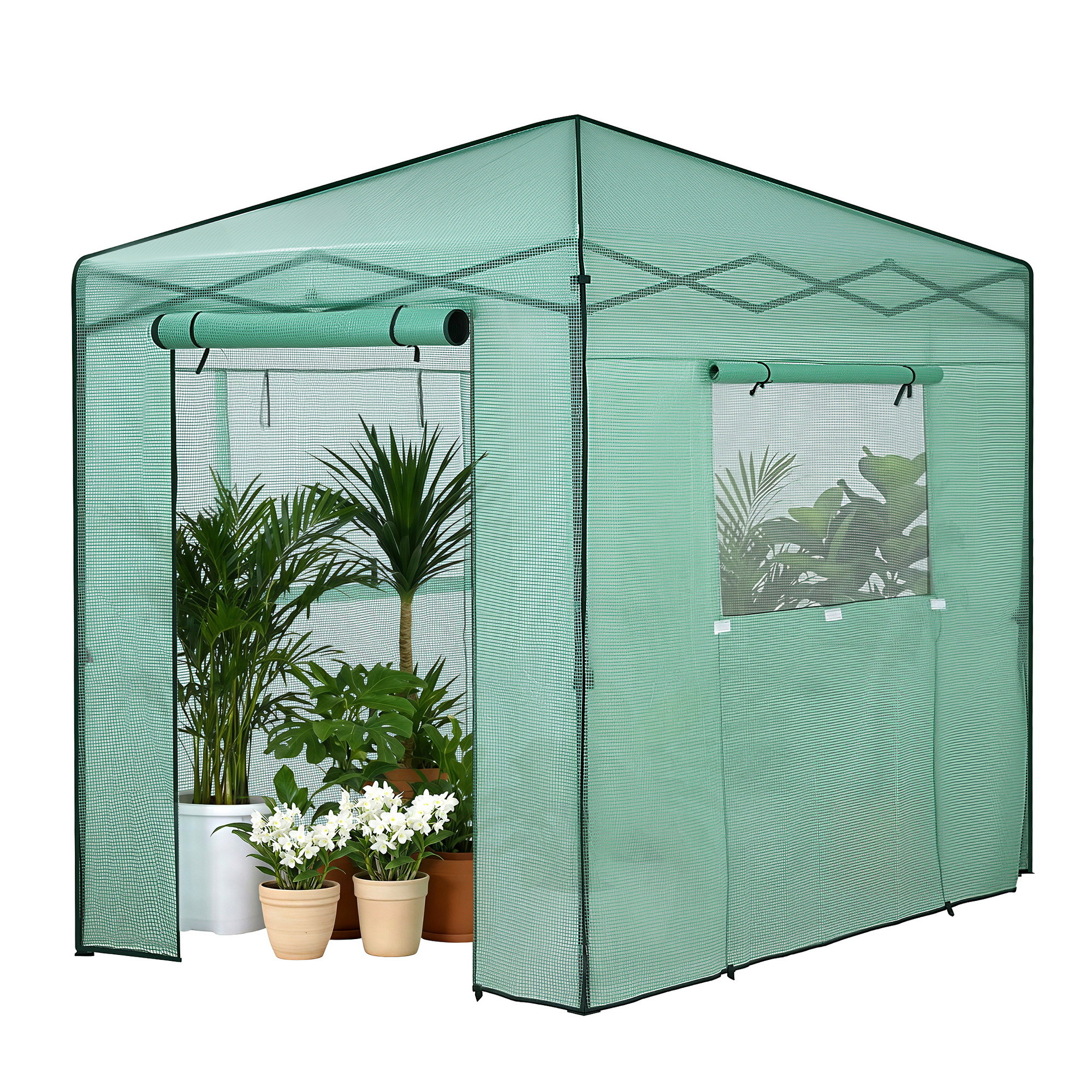 Green Fingers Greenhouse 180X240X240Cm Steel Frame Pe Cover Outdoor Shelter – Nice N Cheap Variety Store Green Fingers Greenhouse 180X240X240Cm Steel Frame Pe Cover Outdoor Shelter - Image 11