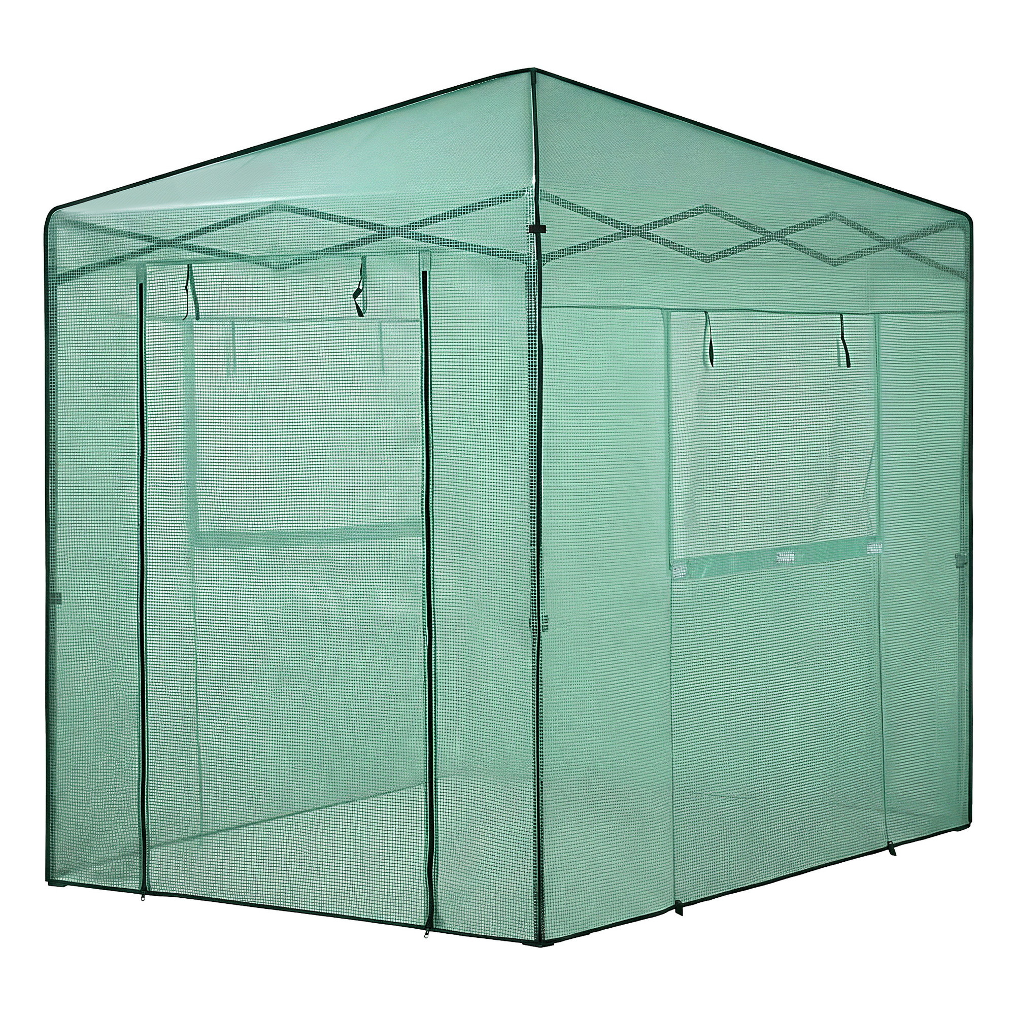 Green Fingers Greenhouse 180X240X240Cm Steel Frame Pe Cover Outdoor Shelter – Nice N Cheap Variety Store Green Fingers Greenhouse 180X240X240Cm Steel Frame Pe Cover Outdoor Shelter - Image 3