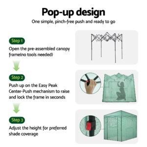 Green Fingers Greenhouse 180X240X240Cm Steel Frame Pe Cover Outdoor Shelter – Nice N Cheap Variety Store Green Fingers Greenhouse 180X240X240Cm Steel Frame Pe Cover Outdoor Shelter - Image 6
