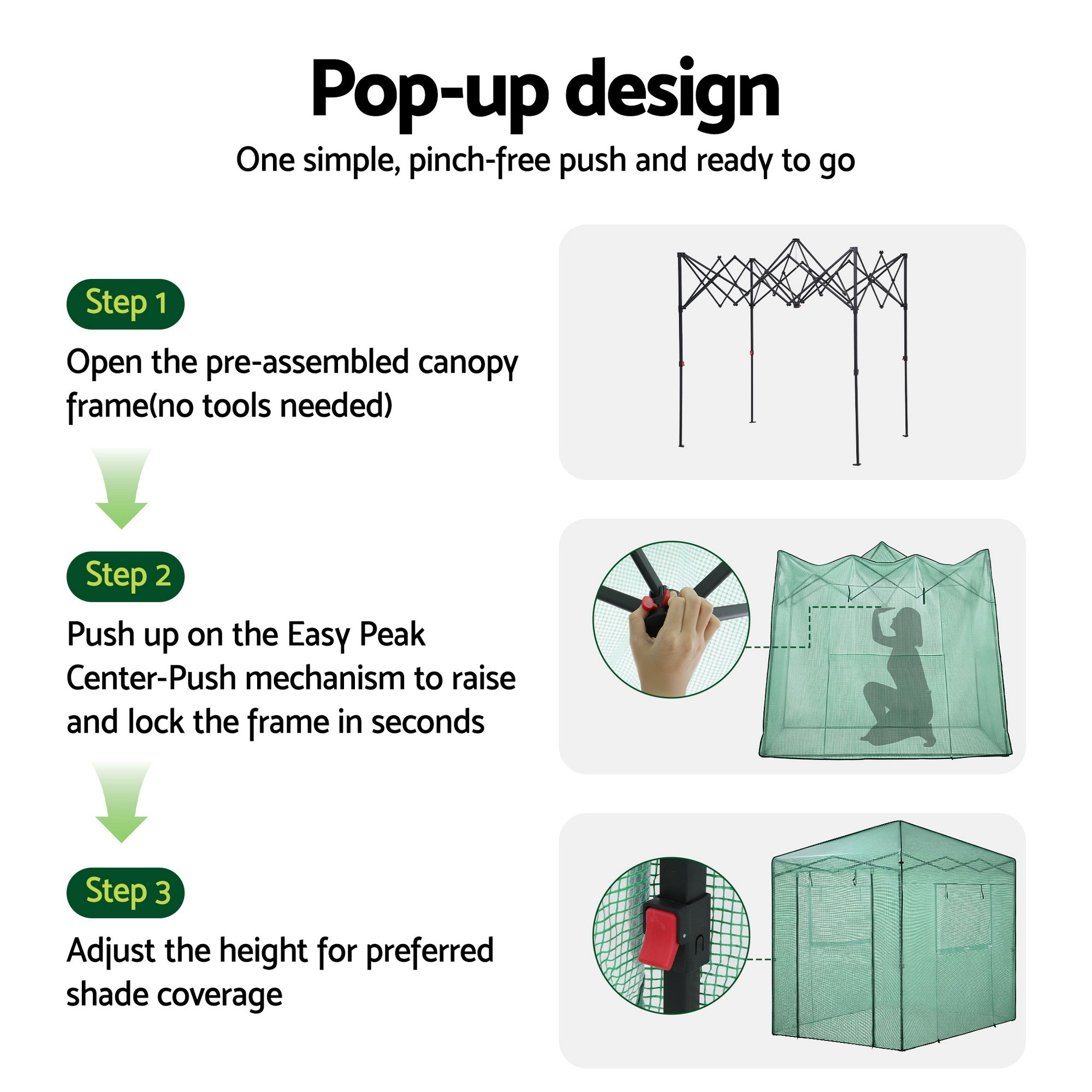 Green Fingers Greenhouse 180X240X240Cm Steel Frame Pe Cover Outdoor Shelter – Nice N Cheap Variety Store Green Fingers Greenhouse 180X240X240Cm Steel Frame Pe Cover Outdoor Shelter - Image 6