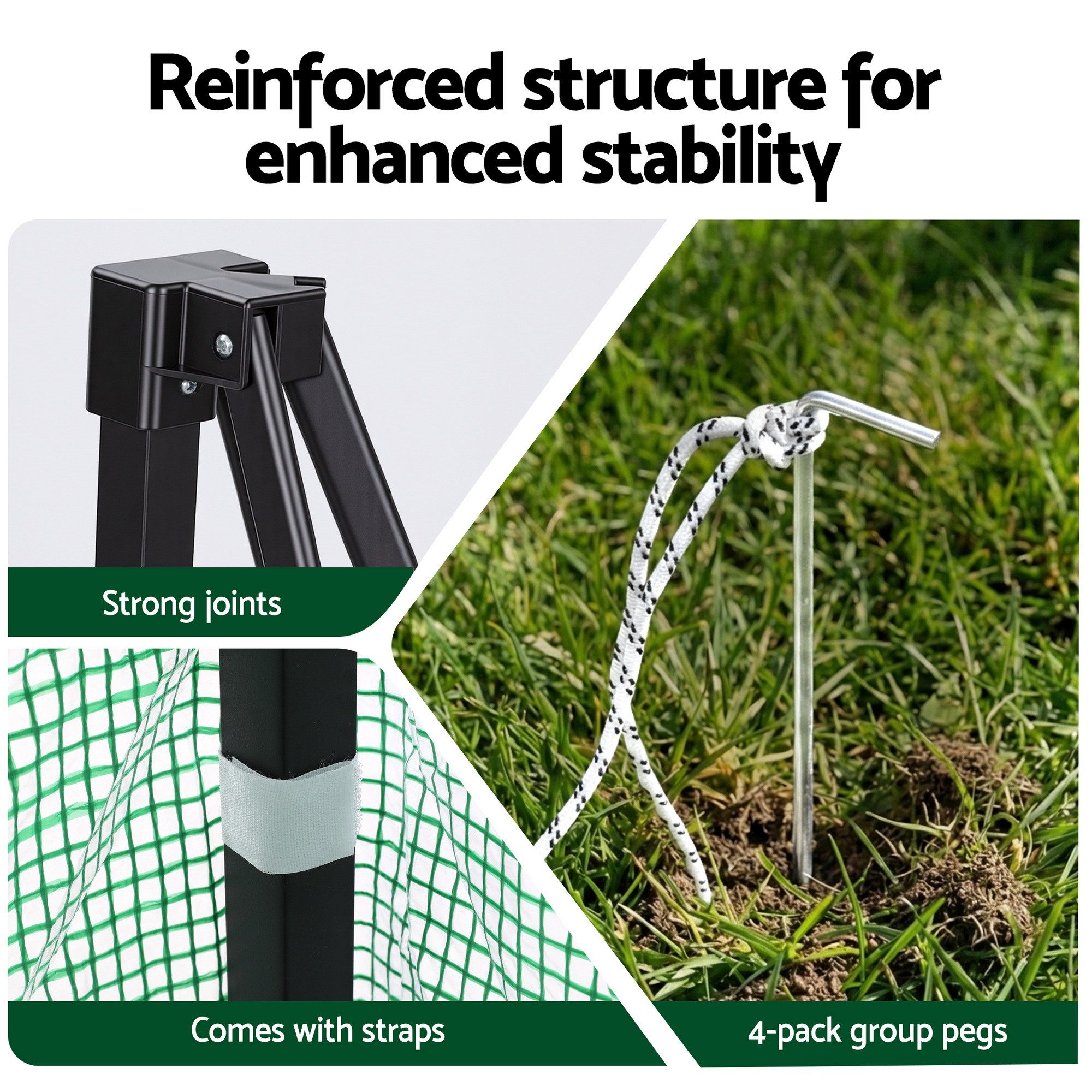 Green Fingers Greenhouse 180X240X240Cm Steel Frame Pe Cover Outdoor Shelter – Nice N Cheap Variety Store Green Fingers Greenhouse 180X240X240Cm Steel Frame Pe Cover Outdoor Shelter - Image 10