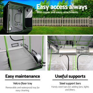 Green Fingers Grow Tent 200X200X200Cm Hydroponics Kit Indoor Plant Room System - Image 7