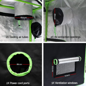 Green Fingers Grow Tent 240X120X200Cm Hydroponics Kit Indoor Plant Room System - Image 6