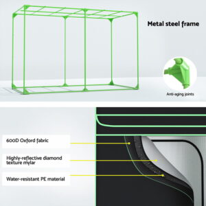 Green Fingers Grow Tent Kits 300X150X200Cm Hydroponics Indoor Plant Grow System – Nice N Cheap Variety Store Green Fingers Grow Tent Kits 300X150X200Cm Hydroponics Indoor Plant Grow System - Image 5