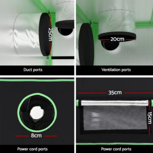 Green Fingers Grow Tent Kits 300X150X200Cm Hydroponics Indoor Plant Grow System – Nice N Cheap Variety Store Green Fingers Grow Tent Kits 300X150X200Cm Hydroponics Indoor Plant Grow System - Image 6