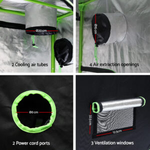 Green Fingers Grow Tent 90X50X160Cm Hydroponics Kit Indoor Plant Room System - Image 3