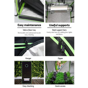 Green Fingers Grow Tent 90X50X160Cm Hydroponics Kit Indoor Plant Room System - Image 6