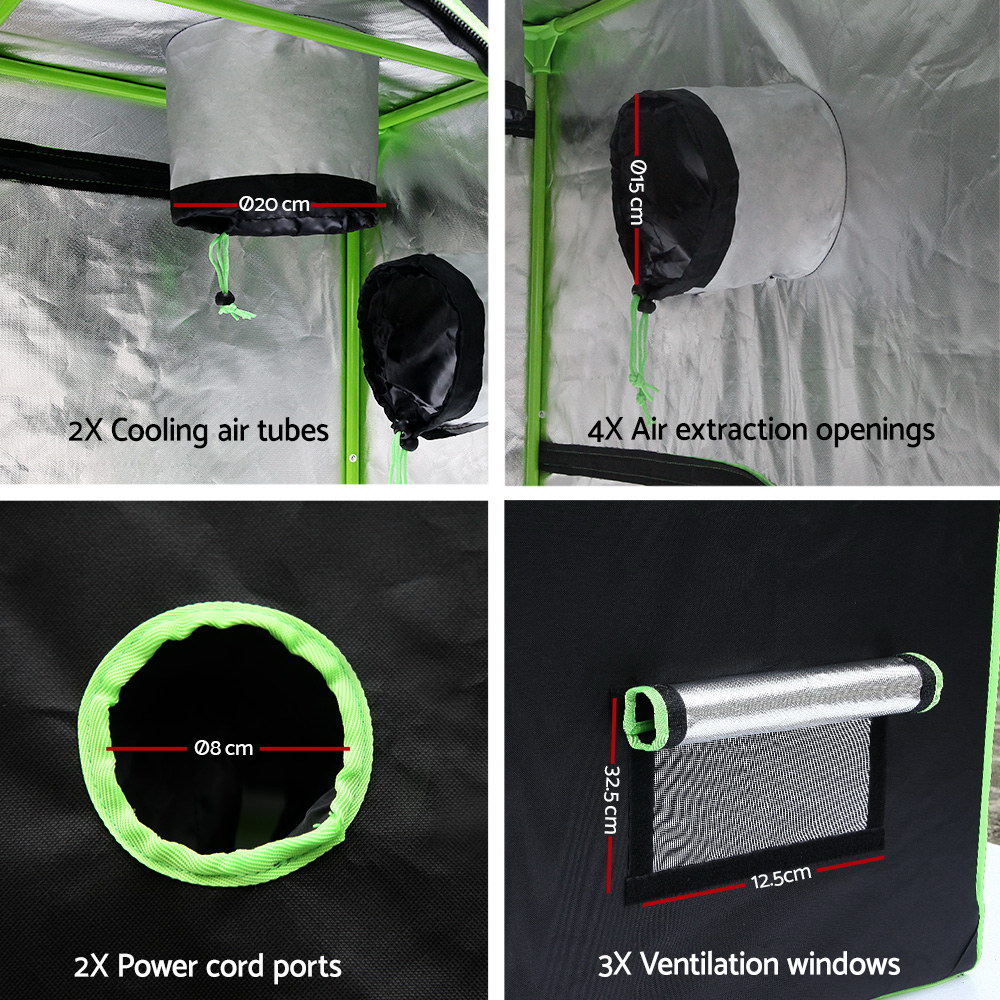 Green Fingers Grow Tent 90X90X180Cm Hydroponics Kit Indoor Plant Room System – Nice N Cheap Variety Store Green Fingers Grow Tent 90X90X180Cm Hydroponics Kit Indoor Plant Room System - Image 3