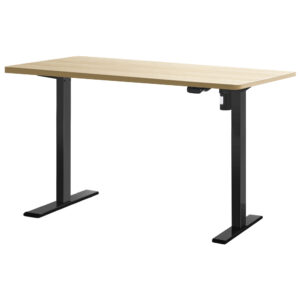 Artiss Standing Desk Motorised White Oak 140Cm - Image 7