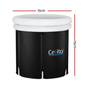 Weisshorn Portable Ice Bath Tub 75X75Cm Inflatable Folding Bathtub Spa Massage – Nice N Cheap Variety Store Weisshorn Portable Ice Bath Tub 75X75Cm Inflatable Folding Bathtub Spa Massage - Image 2