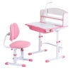 Keezi Kids Study Desk Chair Set Adjustable Ergonomic Table Led Lamp Pink Product Image Nice N Cheap Variety Store