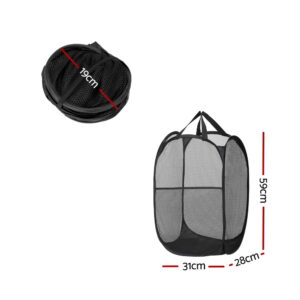 Artiss 2X Foldable Laundry Baskets Black – Nice N Cheap Variety Store Foldable Laundry Baskets