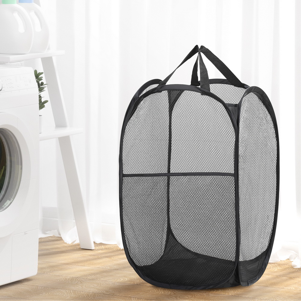 Artiss 2X Foldable Laundry Baskets Black – Nice N Cheap Variety Store Foldable Laundry Baskets