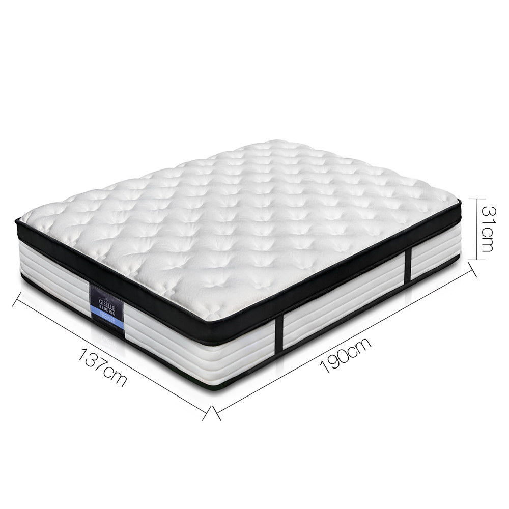 Giselle Bedding 31Cm Euro Top Double Mattress – Nice N Cheap Variety Store Double Euro Top Mattress