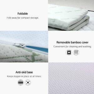 Giselle Memory Foam Mattress Topper 7-Zone 8Cm King Single – Nice N Cheap Variety Store Giselle Memory Foam Mattress Topper 7-Zone 8Cm King Single - Image 6