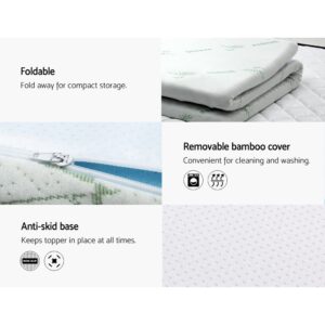 Giselle Bedding Memory Foam Mattress Topper Cool Gel 5Cm King - Image 5