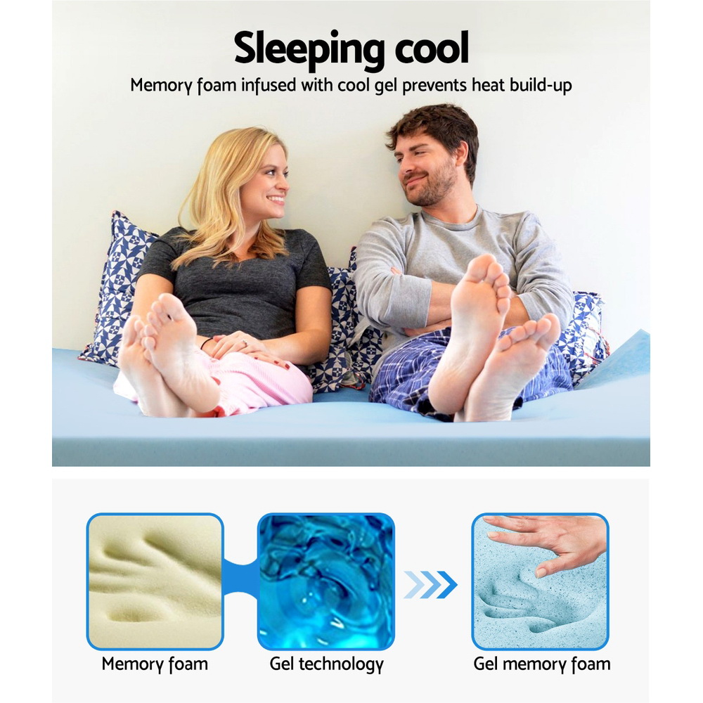 Giselle Bedding Memory Foam Mattress Topper Cool Gel 8Cm Double – Nice N Cheap Variety Store Giselle Bedding Memory Foam Mattress Topper Cool Gel 8Cm Double - Image 4