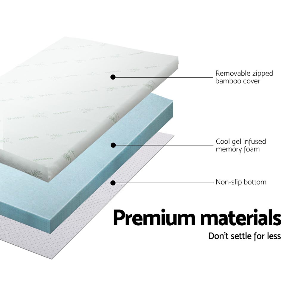 Giselle Bedding Memory Foam Mattress Topper Cool Gel 8Cm Double – Nice N Cheap Variety Store Giselle Bedding Memory Foam Mattress Topper Cool Gel 8Cm Double - Image 5