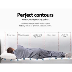 Giselle Bedding Memory Foam Mattress Topper Cool Gel 8Cm King - Image 3