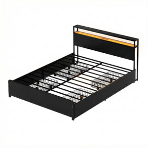Artiss Queen Bed Frame | Storage, Led &Amp; Charge Station – Nice N Cheap Variety Store Queen Bed Frame